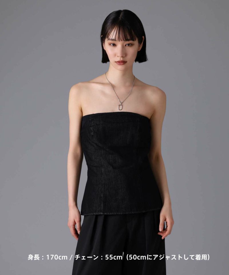 【限定展開】“LH-1”オーバルラインネックレス/サージカルステンレス（金属アレルギー対応）