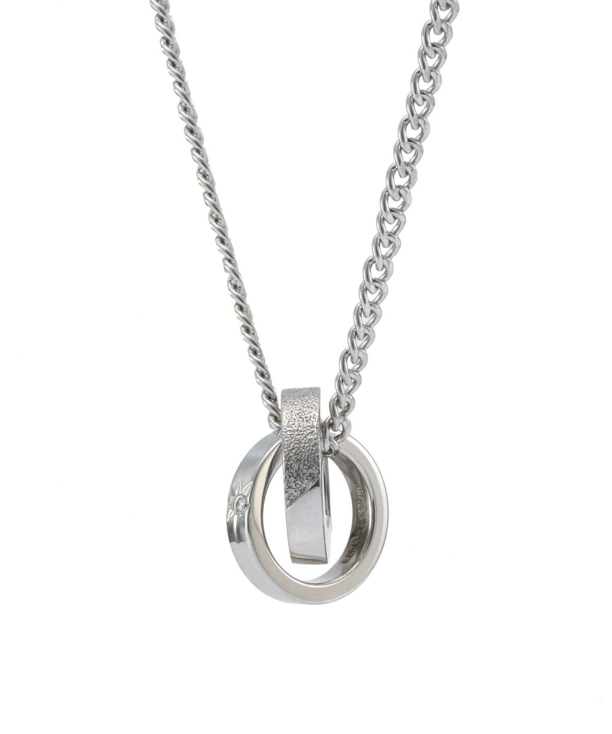 【ONLINE STORE 限定】“SAND”ダブルリングネックレス（ダイヤモンドplus）/サージカルステンレス（金属アレルギー対応）