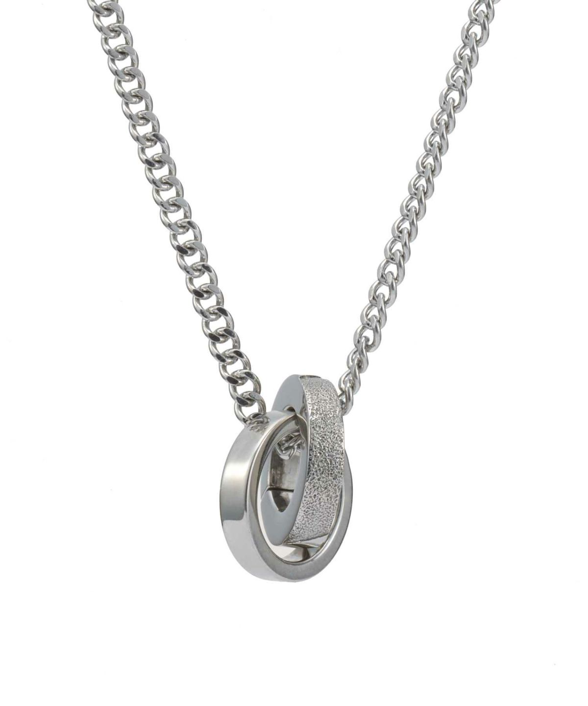 【ONLINE STORE 限定】“SAND”ダブルリングネックレス（ダイヤモンドplus）/サージカルステンレス（金属アレルギー対応）