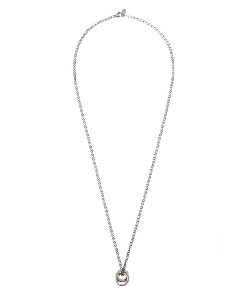【ONLINE STORE 限定】“SAND”ダブルリングネックレス（ダイヤモンドplus）/サージカルステンレス（金属アレルギー対応）
