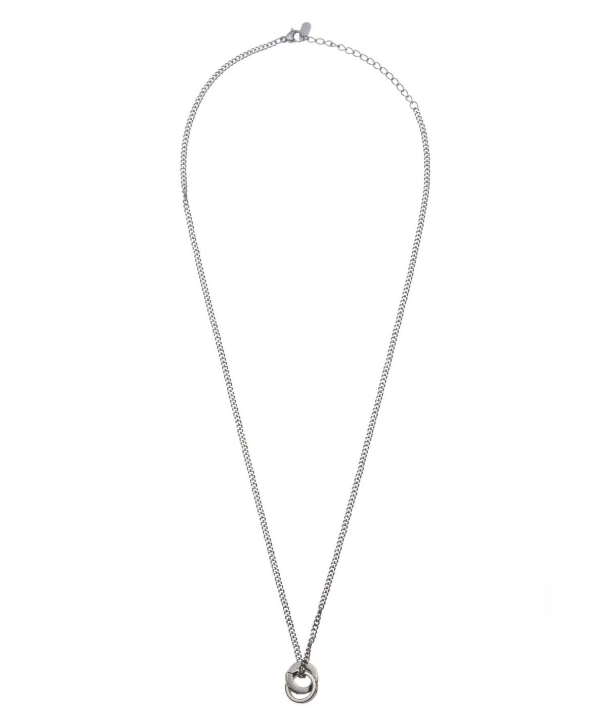 【ONLINE STORE 限定】“SAND”ダブルリングネックレス（ダイヤモンドplus）/サージカルステンレス（金属アレルギー対応）