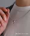 【ONLINE STORE 限定】“SAND”ダブルリングネックレス（ダイヤモンドplus）/サージカルステンレス（金属アレルギー対応）