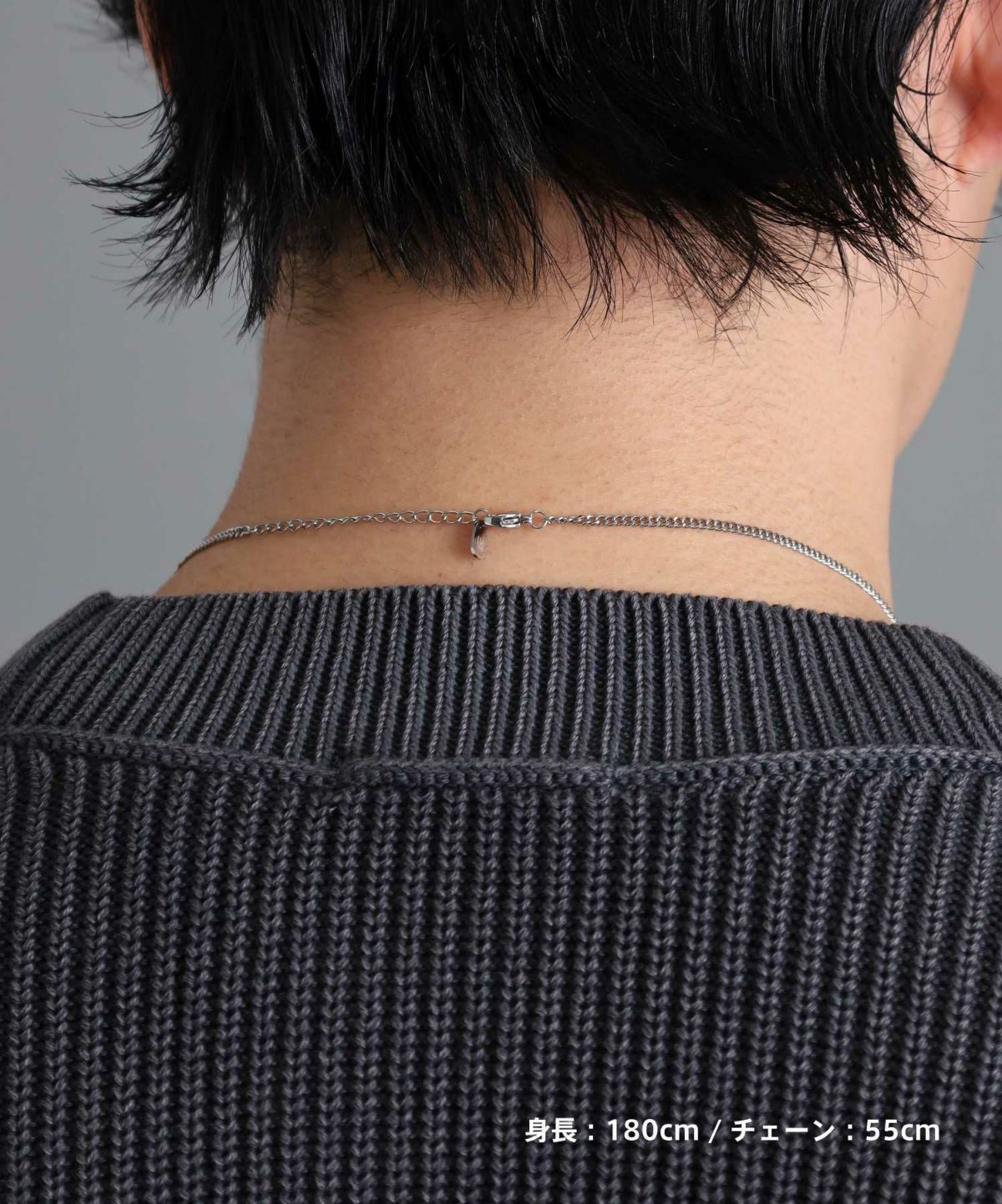 【ONLINE STORE 限定】“SAND”ダブルリングネックレス（ダイヤモンドplus）/サージカルステンレス（金属アレルギー対応）