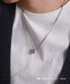【ONLINE STORE 限定】“SAND”ダブルリングネックレス（ダイヤモンドplus）/サージカルステンレス（金属アレルギー対応）