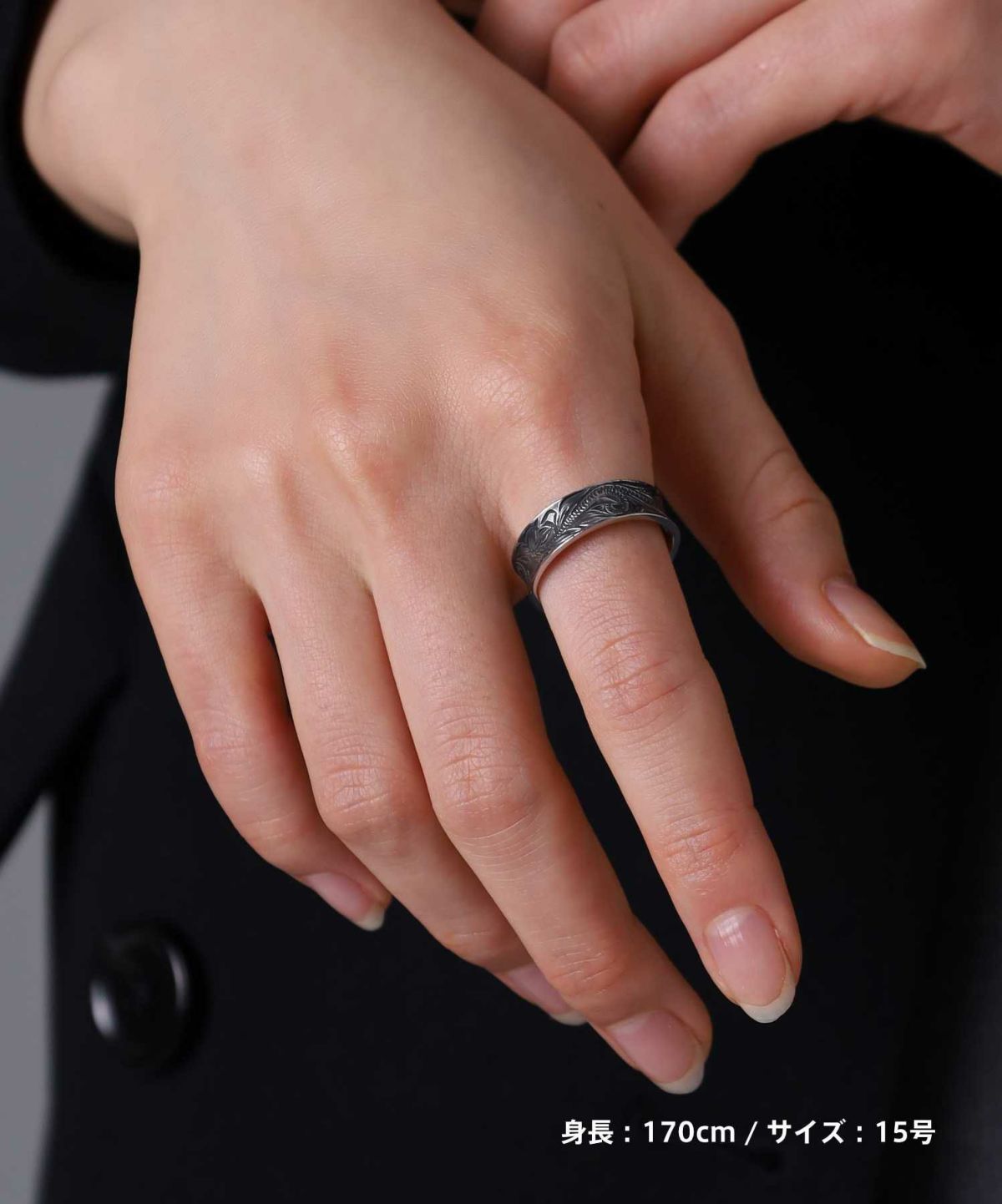 【限定展開】“HAWAIIAN”リバースラウンドリング/サージカルステンレス（金属アレルギー対応）