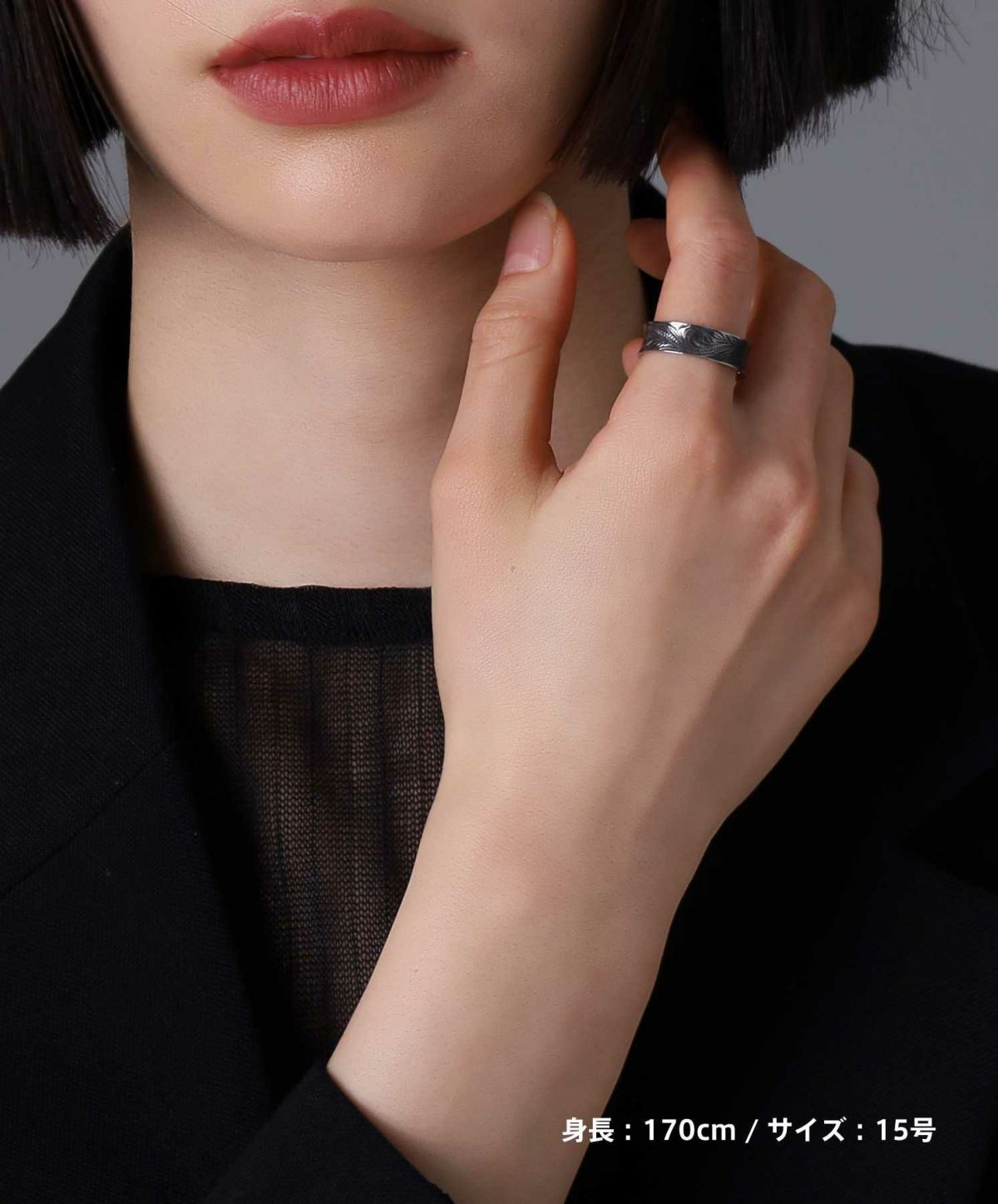 【限定展開】“HAWAIIAN”リバースラウンドリング/サージカルステンレス（金属アレルギー対応）