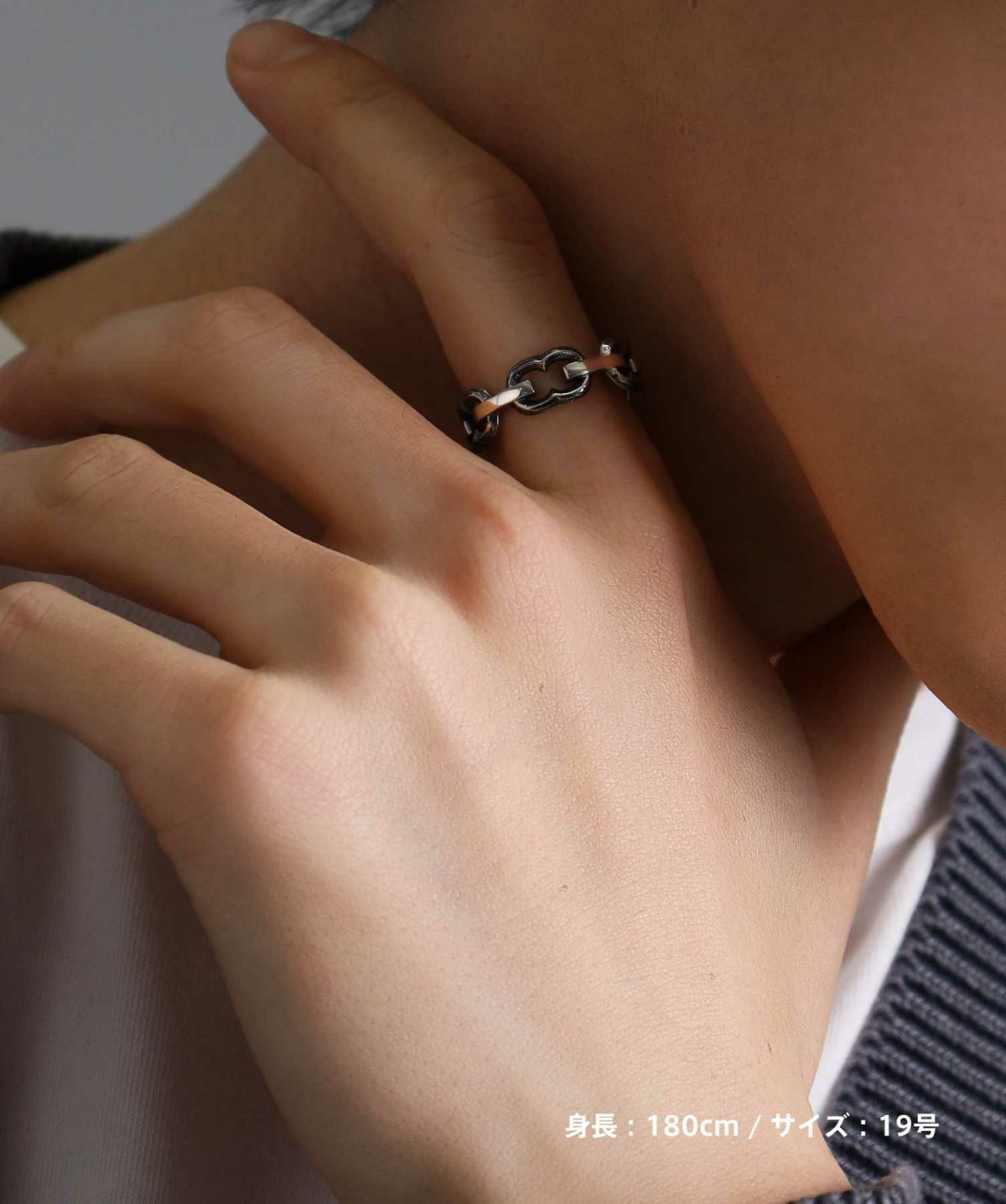 【限定展開】“HAWAIIAN”アンカーチェーンリング/サージカルステンレス（金属アレルギー対応）