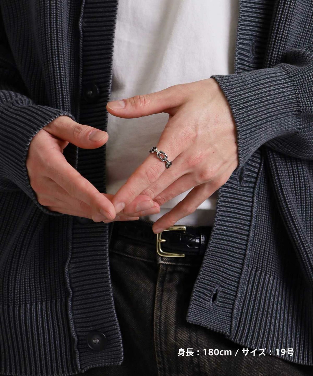 【限定展開】“HAWAIIAN”アンカーチェーンリング/サージカルステンレス（金属アレルギー対応）