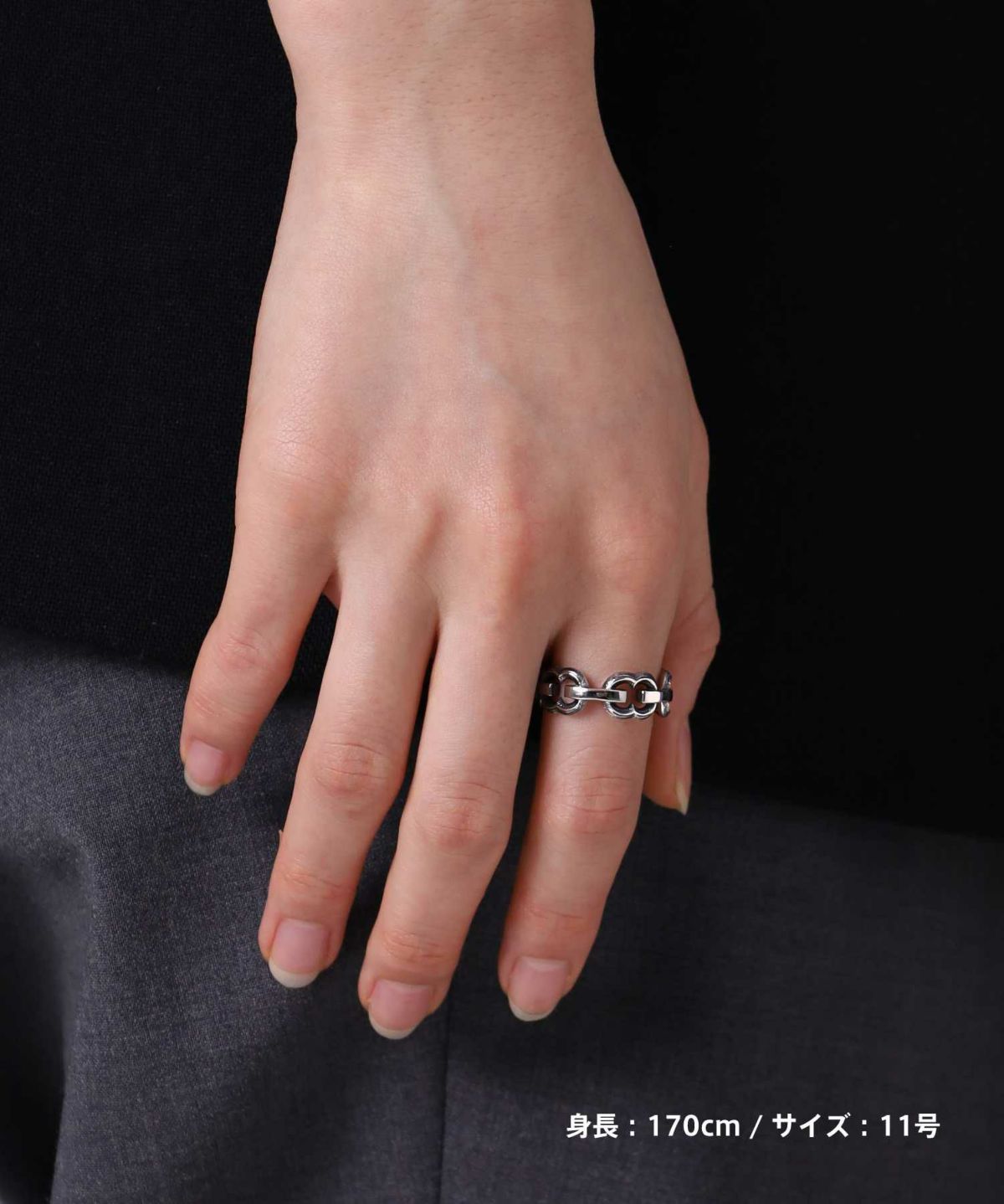 【限定展開】“HAWAIIAN”アンカーチェーンリング/サージカルステンレス（金属アレルギー対応）