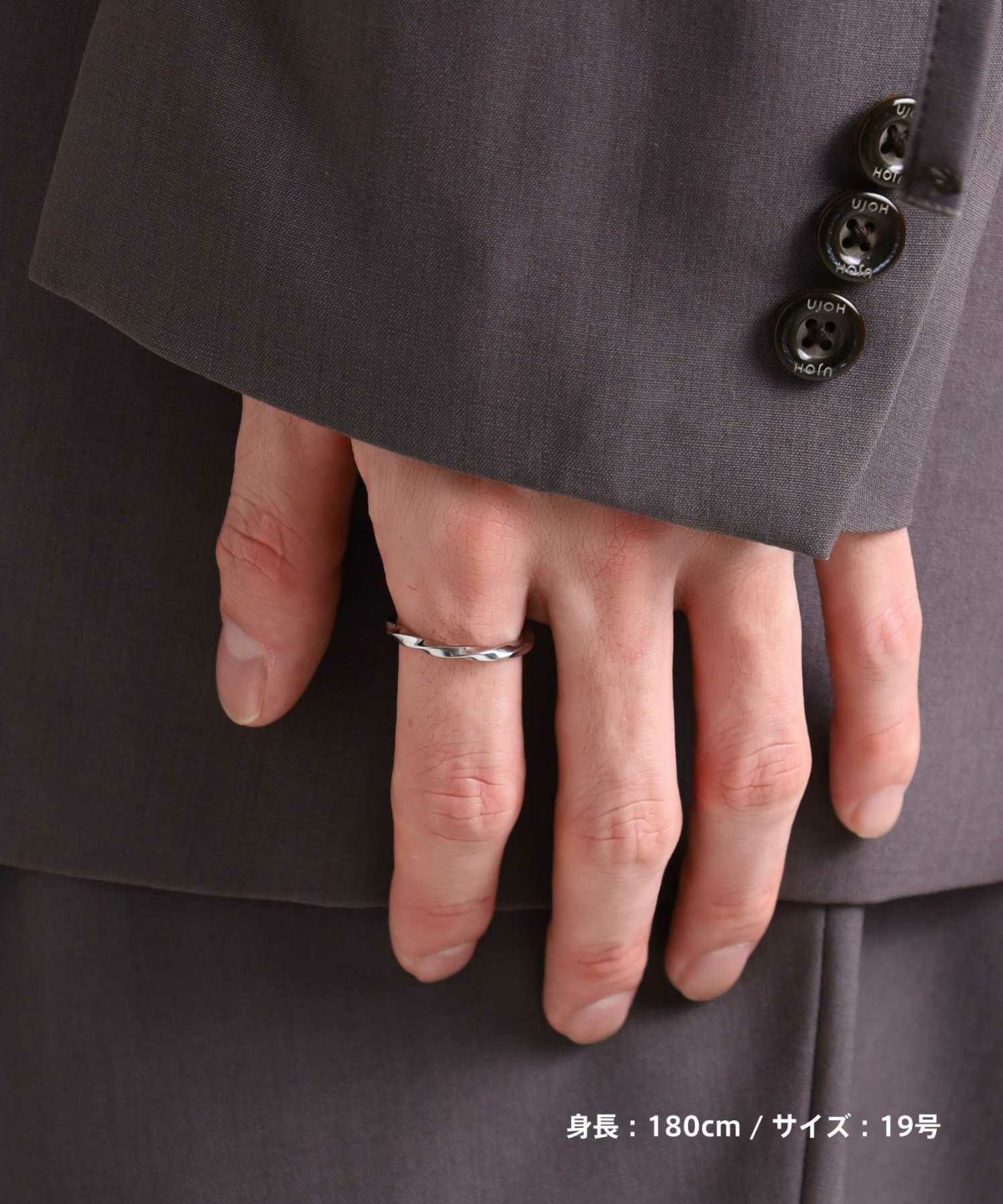 【限定展開】“LH-1”スキニーリング（ツイスト）/サージカルステンレス（金属アレルギー対応）