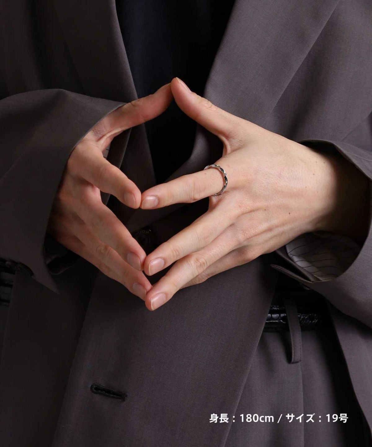 【限定展開】“LH-1”スキニーリング（ツイスト）/サージカルステンレス（金属アレルギー対応）