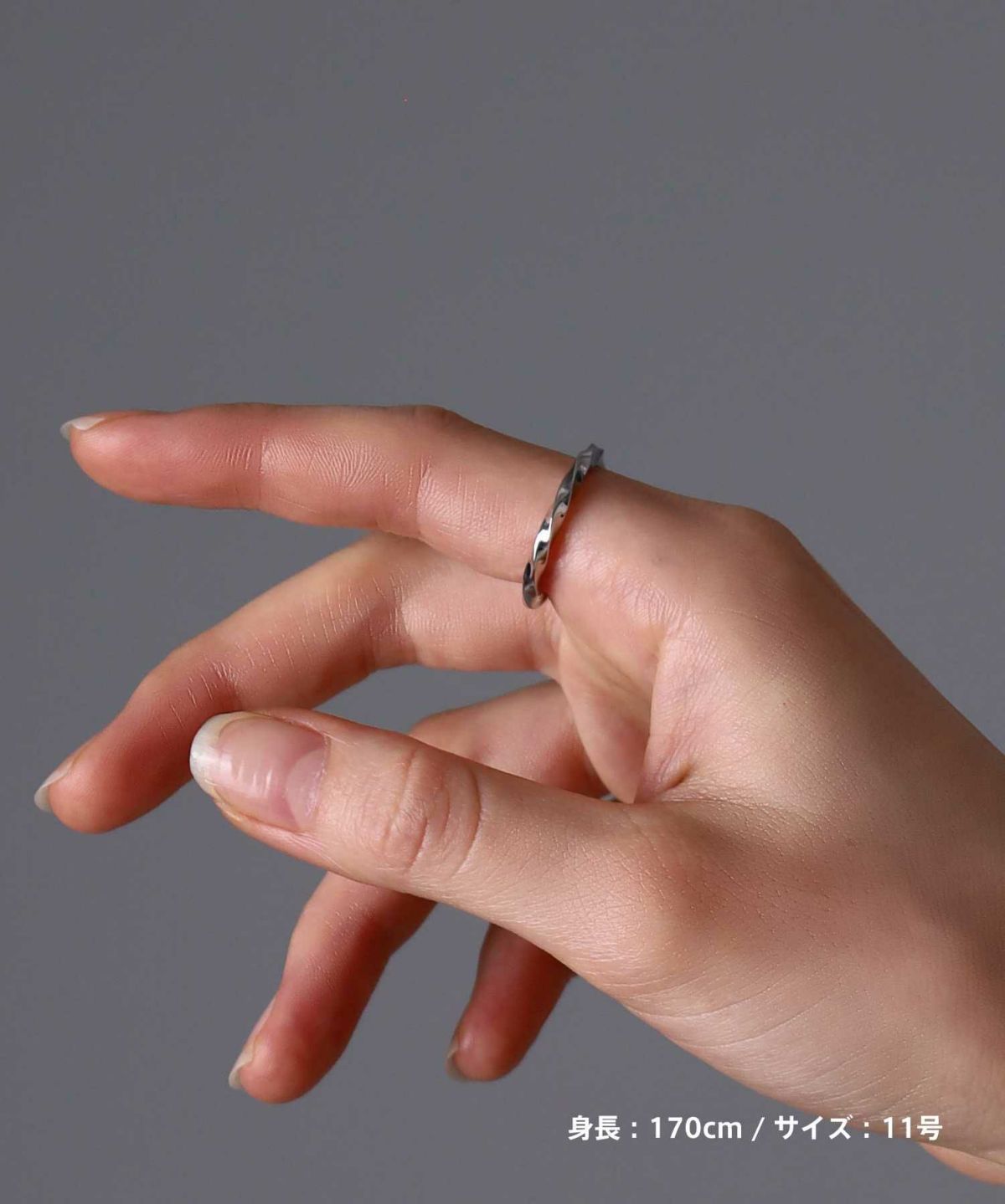 【限定展開】“LH-1”スキニーリング（ツイスト）/サージカルステンレス（金属アレルギー対応）