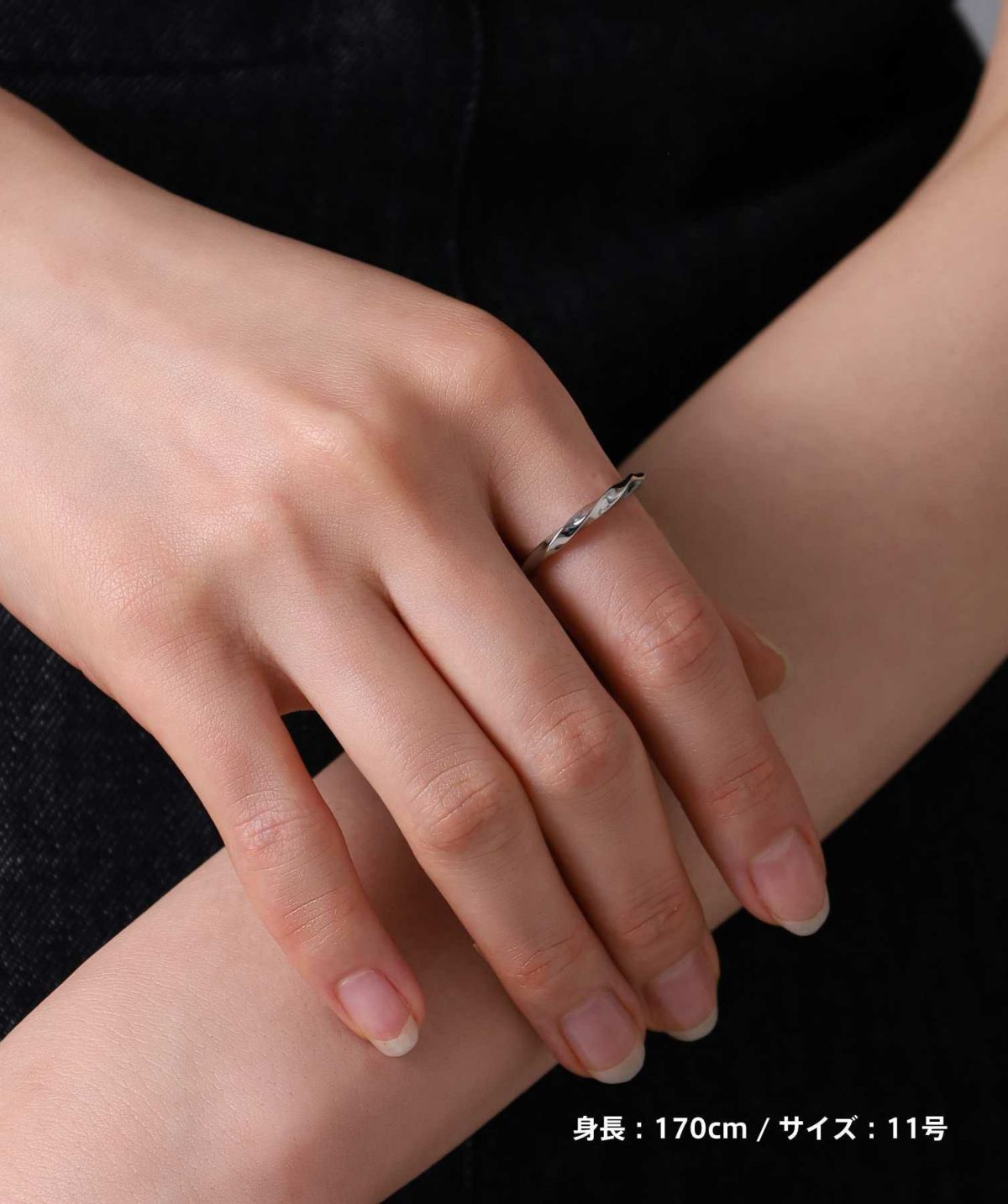 【限定展開】“LH-1”スキニーリング（ツイスト）/サージカルステンレス（金属アレルギー対応）