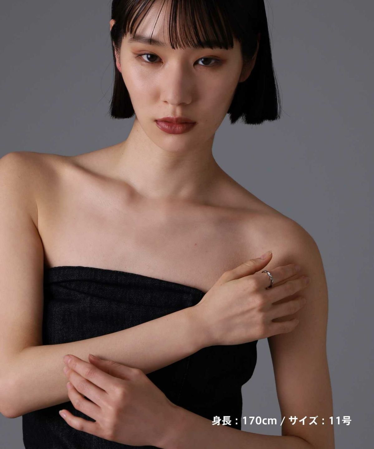 【限定展開】“LH-1”スキニーリング（ツイスト）/サージカルステンレス（金属アレルギー対応）