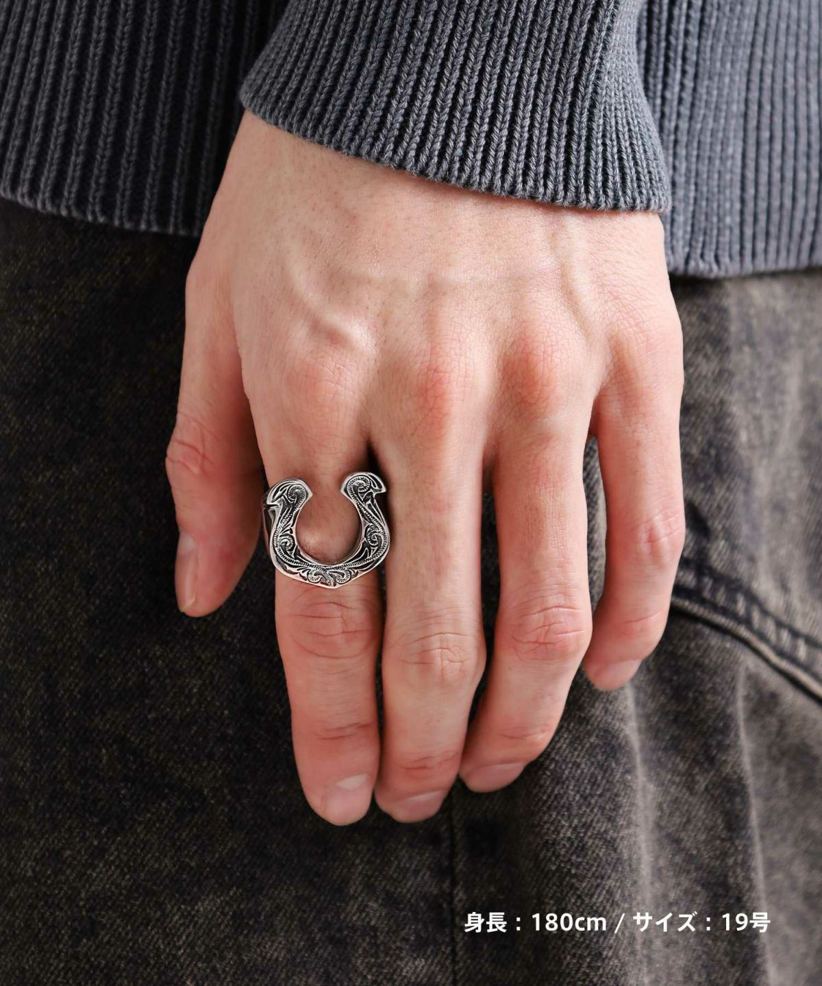 【限定展開】“HAWAIIAN”ホースシューリング/サージカルステンレス（金属アレルギー対応）