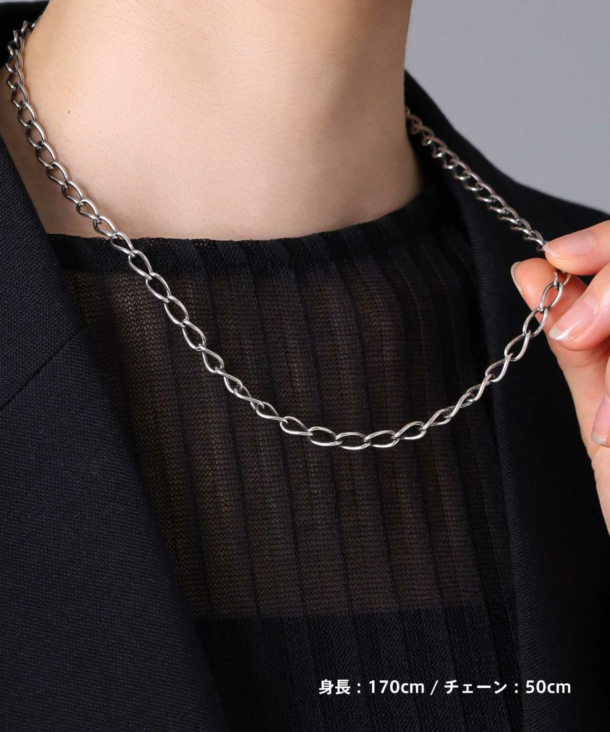 “BASIC”トラッドチェーンネックレス/シルバー925