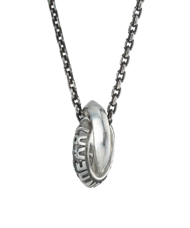 for Gift”レリーフダブルリングネックレス/シルバー925